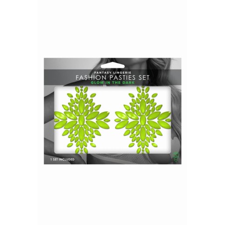 Cache-tétons vert phosphorescent - Glow
