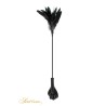 Mini cravache main avec plumes noires - Sweet Caress