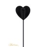 Tapette coeur avec pompon noir - Sweet Caress