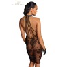 Robe mi-longue transparente en tulle F240