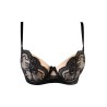 Soutien-gorge tulle et dentelle noir V-10711 - Axami