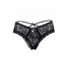 Tanga noir en dentelle fine