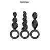 Set de 3 plugs noirs Booty Call - Satisfyer