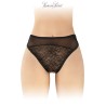 Tanga noir ouvert Ava - Fashion Secret
