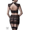 Set érotique jupe à jarretelles et top dentelle - Grey Velvet