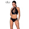 Bustier et string faux cuir Nancy - Passion