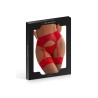 Porte-jarretelles wetlook avec string rouge