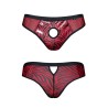 Slip type brésilien ouvert zébré rouge et noir - Regnes
