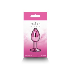 Plug bijou aluminium chromé rose S