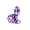 Plug bijou aluminium chromé violet S