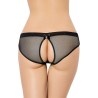 Culotte ouverte en résille noire