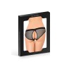 Culotte ouverte en résille noire