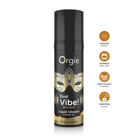 Gel d'excitation Dual Vibe Pina Colada Liquid Vibrator