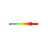 Stimulateur anal Rainbow Heart Beads - Toyjoy