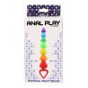 Stimulateur anal Rainbow Heart Beads - Toyjoy